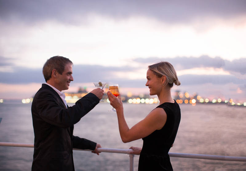 Cheers sur la terasse