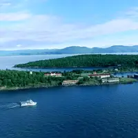 Vue aérienne de Grosse-Île