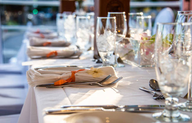 Table set for a wedding