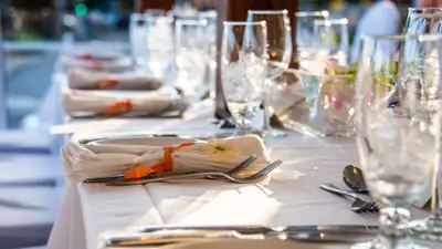 Table set for a wedding