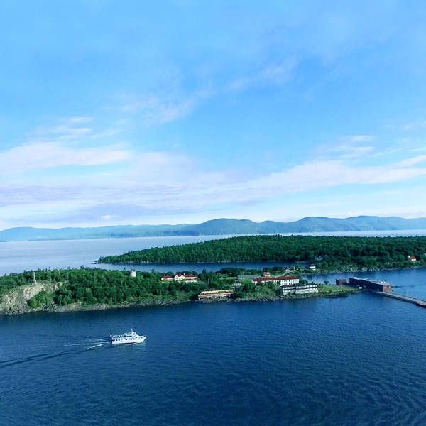 Vue aérienne de Grosse-Île