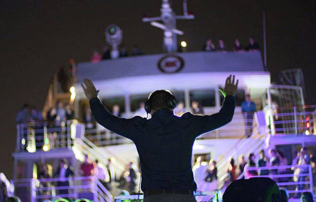 DJ on the boat