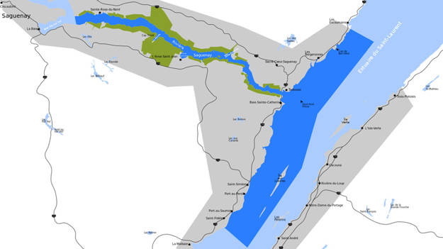 Carte portrait du Fleuve Saint-Laurent