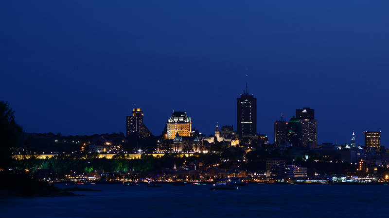 Québec illuminée de nuit