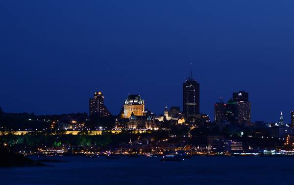 Quebec illuminated at night