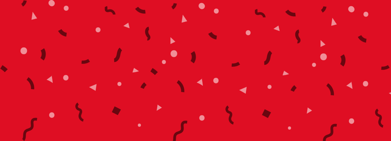 red background with patterns