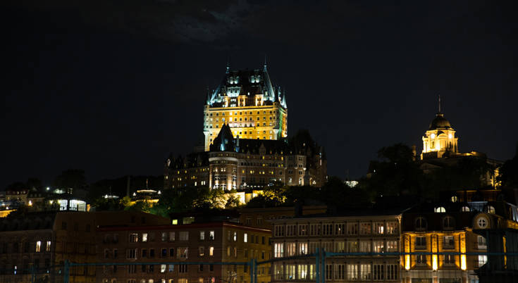 Château Frontenac illuminée de nuit