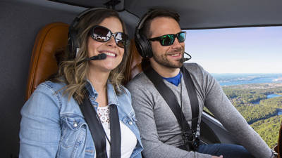 Couple in the helicopter