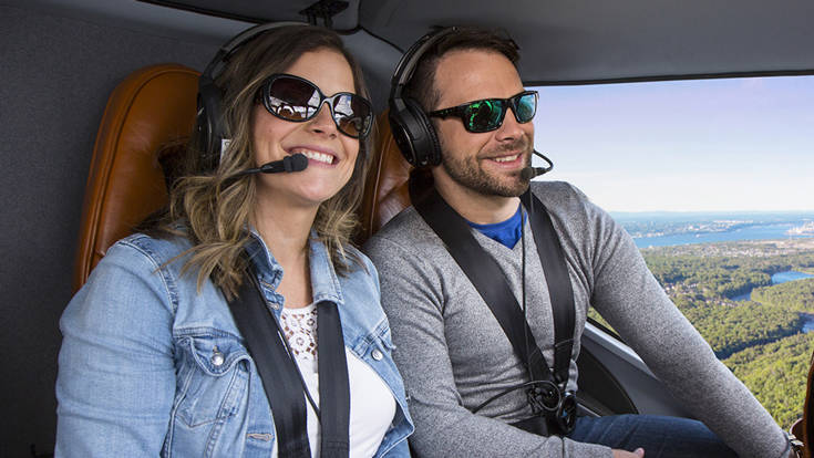 Couple in the helicopter
