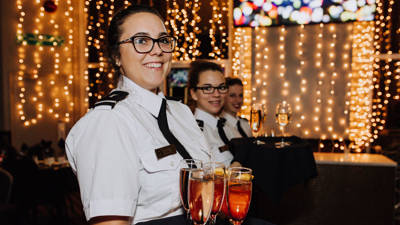 Waitress on the AML Louis Jolliet
