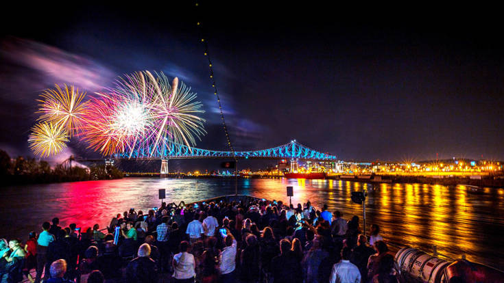 Croisière feux d'artifices à Montréal