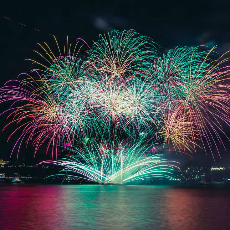 Croisière et feux d'artifice à Québec