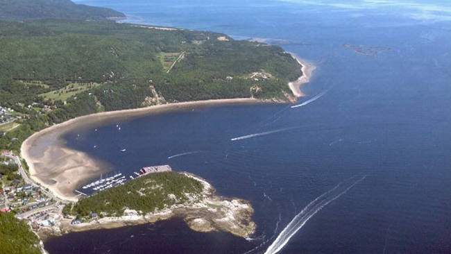Skyview of the Tadoussac Marina