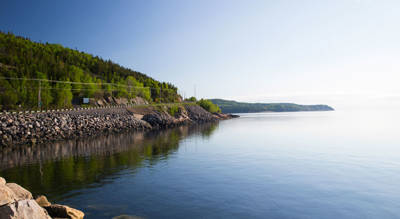 Route on the St. Lawrence coast